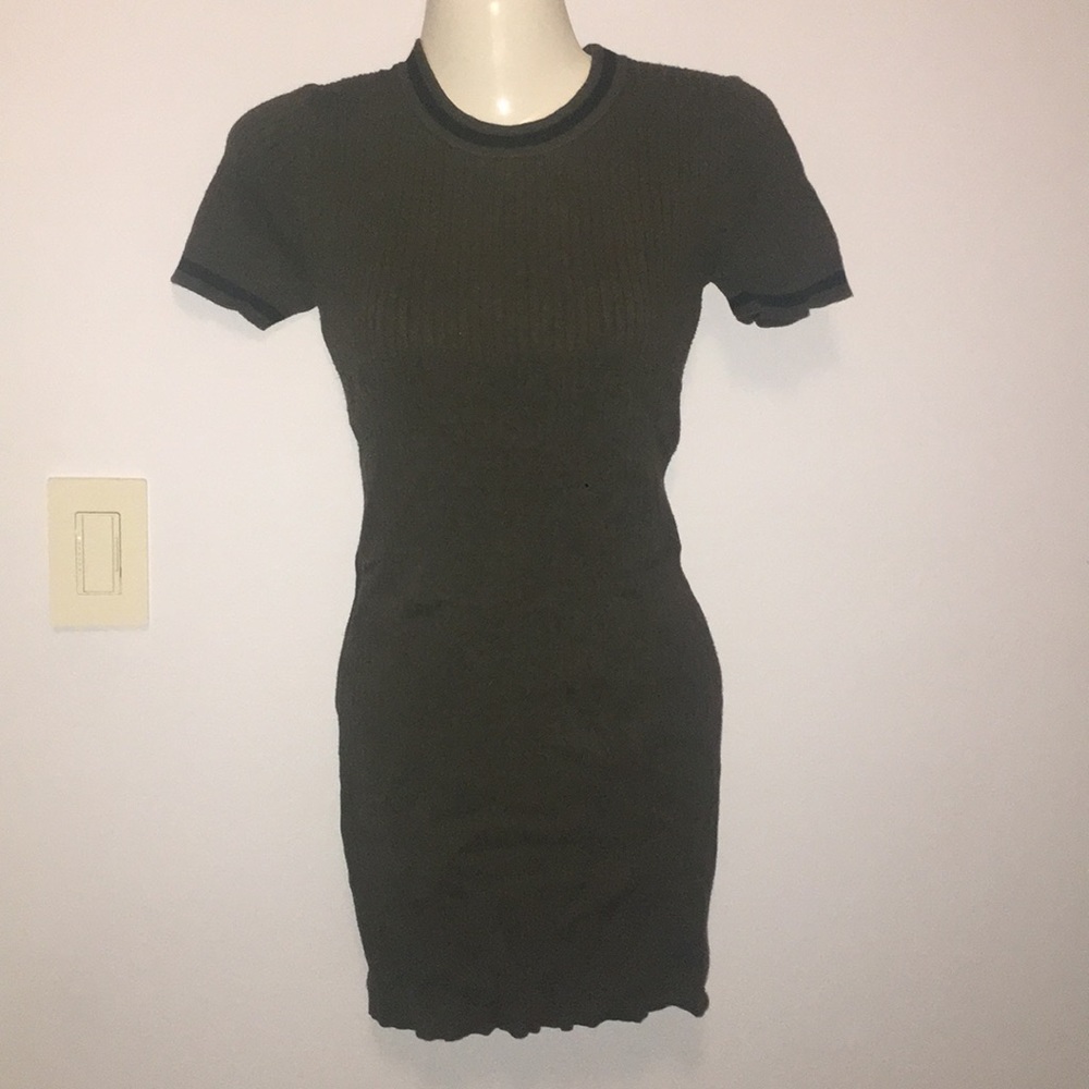 Forever 21 green olive sweater dress small